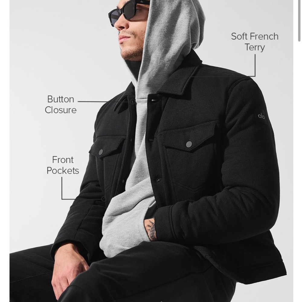 ALO Yoga Men's Black Lightweight Jacket NEW without tags